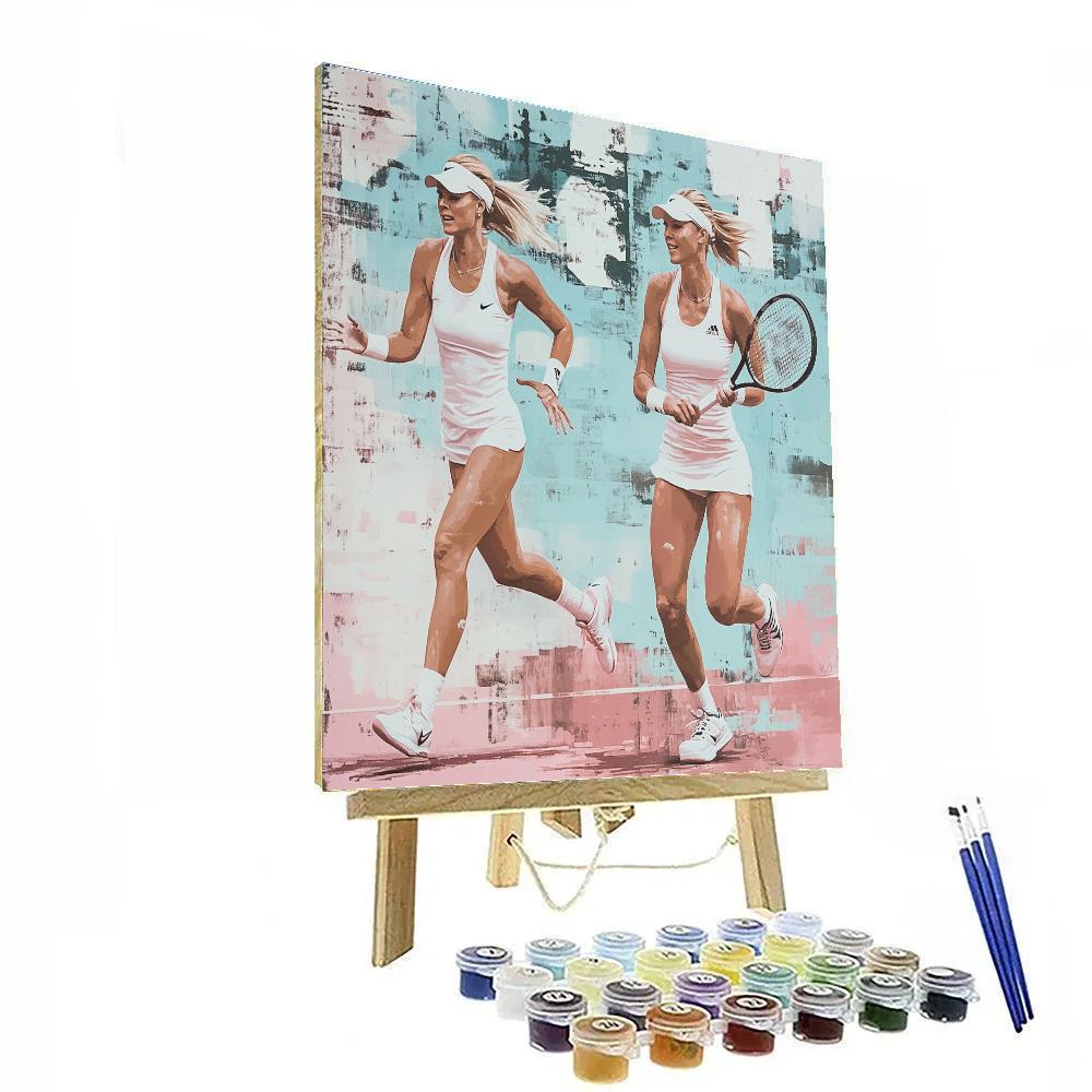 Edgar Degas Inspired Tennis Match paint by numbers