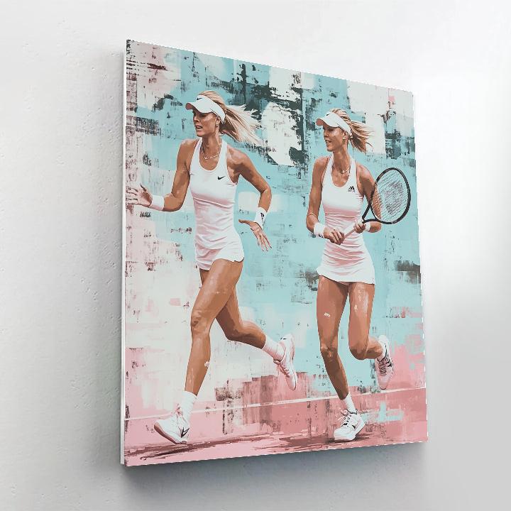 Edgar Degas Inspired Tennis Match paint by numbers