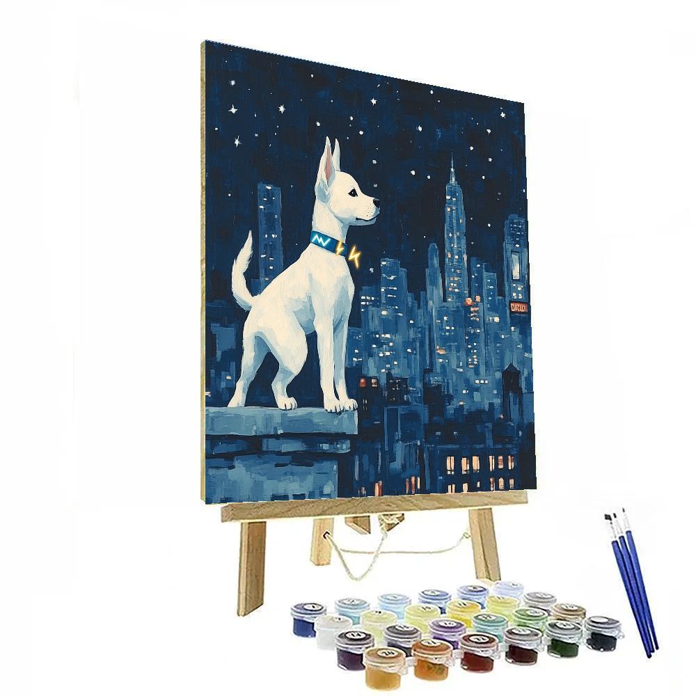 Bolt City Rooftop Star Watch Disney Inspired Paint by numbers kits