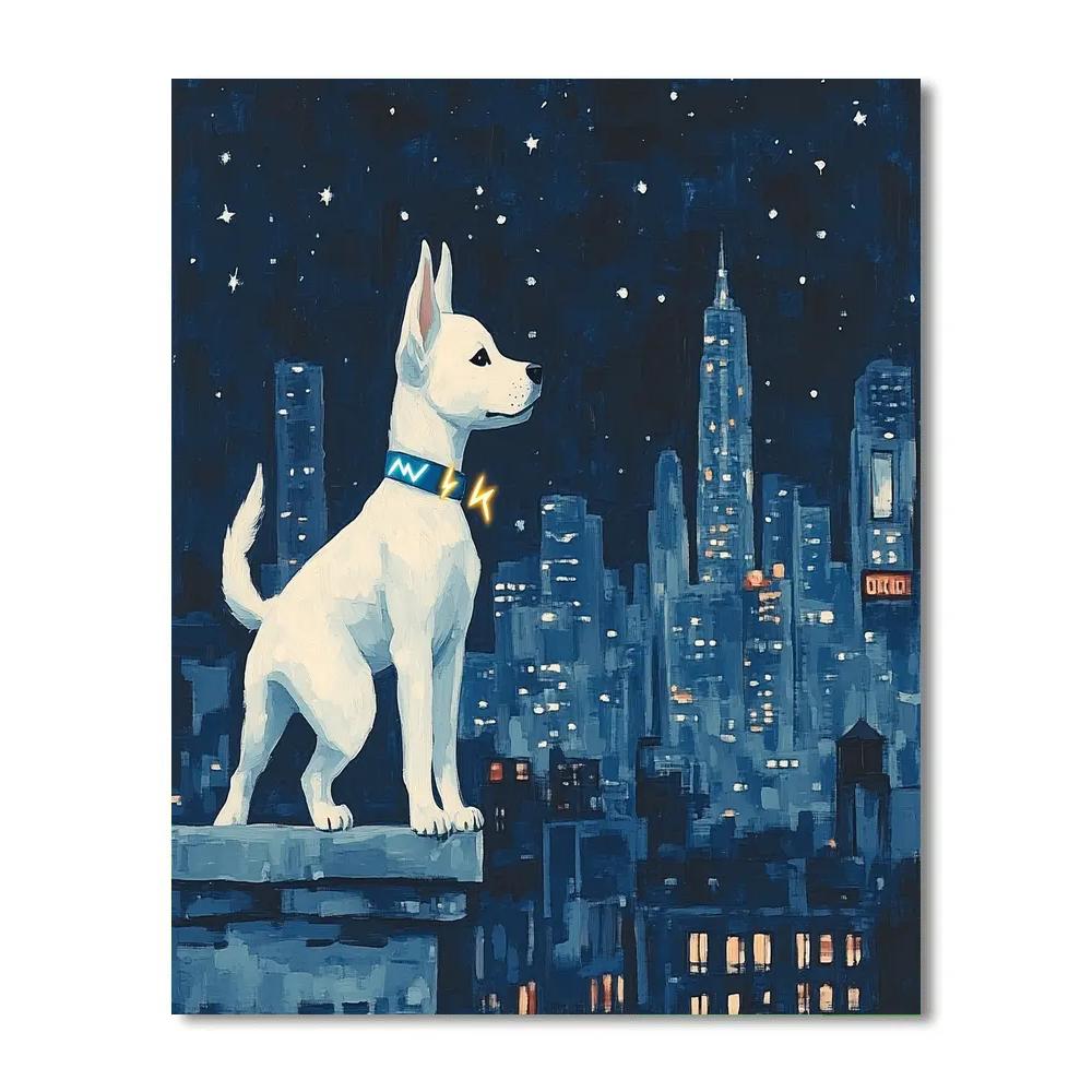 Bolt City Rooftop Star Watch Disney Inspired Paint by numbers kits