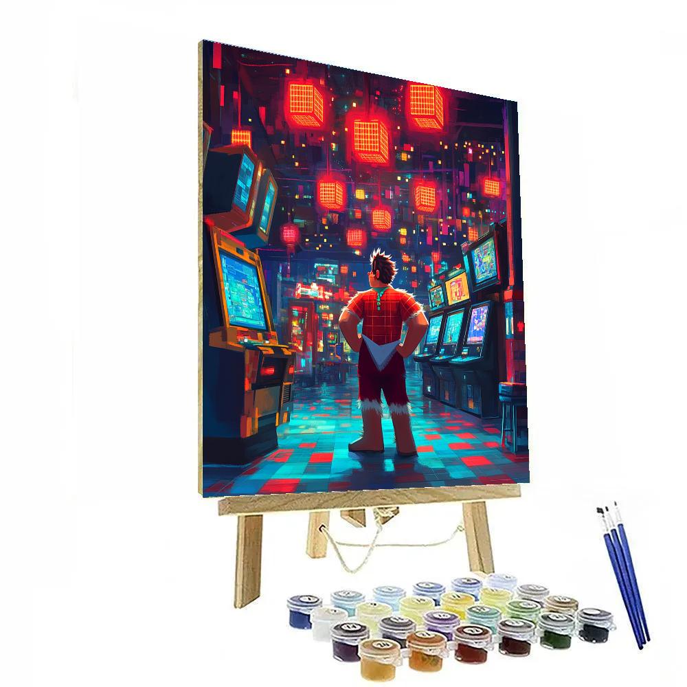Wreck It Ralph Game Station Plaza Stomp Disney Inspired Painting by numbers kit