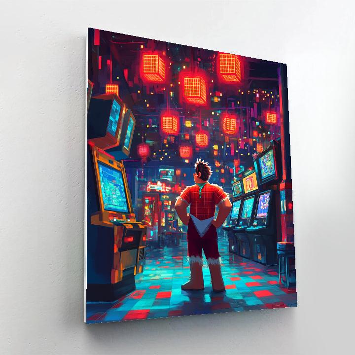 Wreck It Ralph Game Station Plaza Stomp Disney Inspired Painting by numbers kit