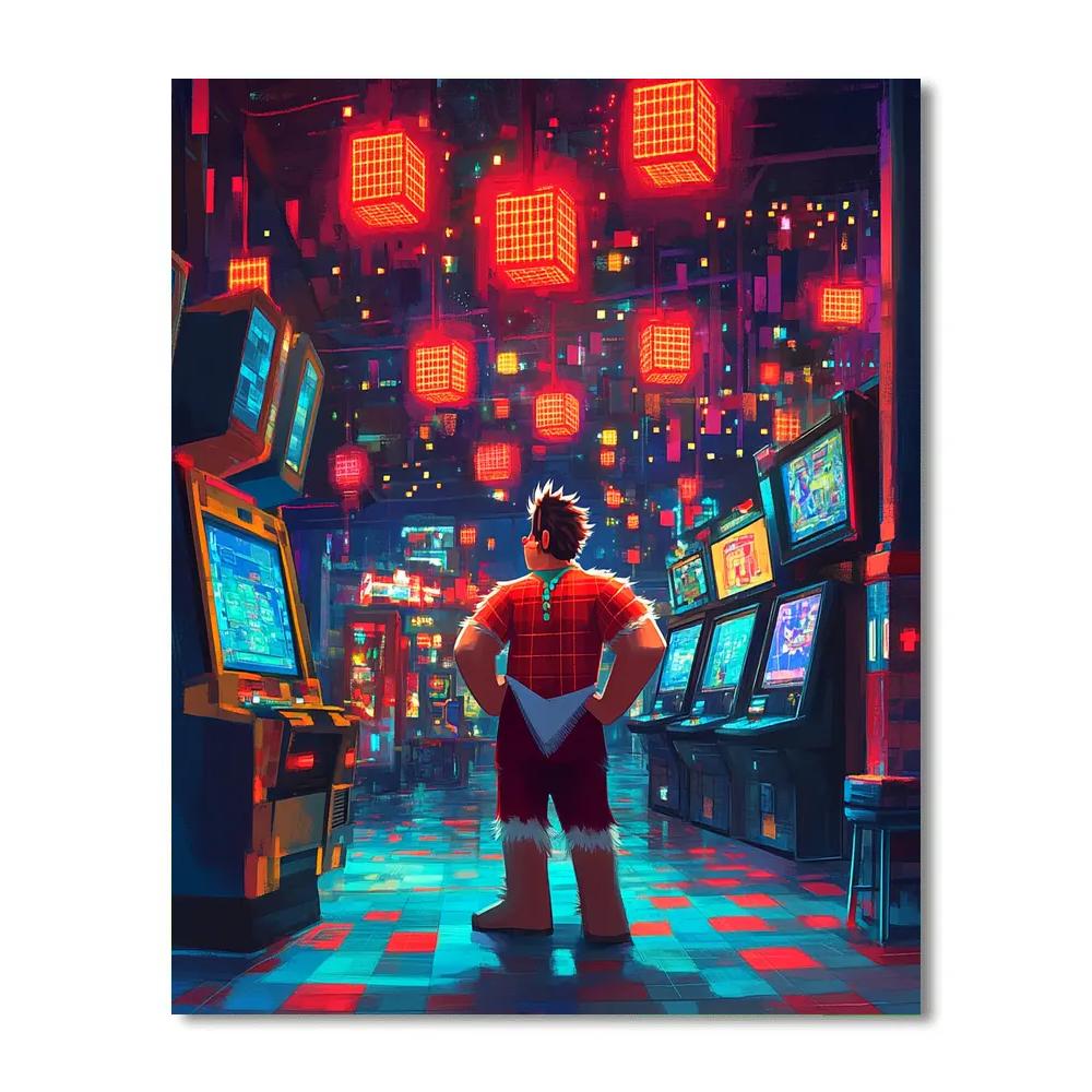 Wreck It Ralph Game Station Plaza Stomp Disney Inspired Painting by numbers kit