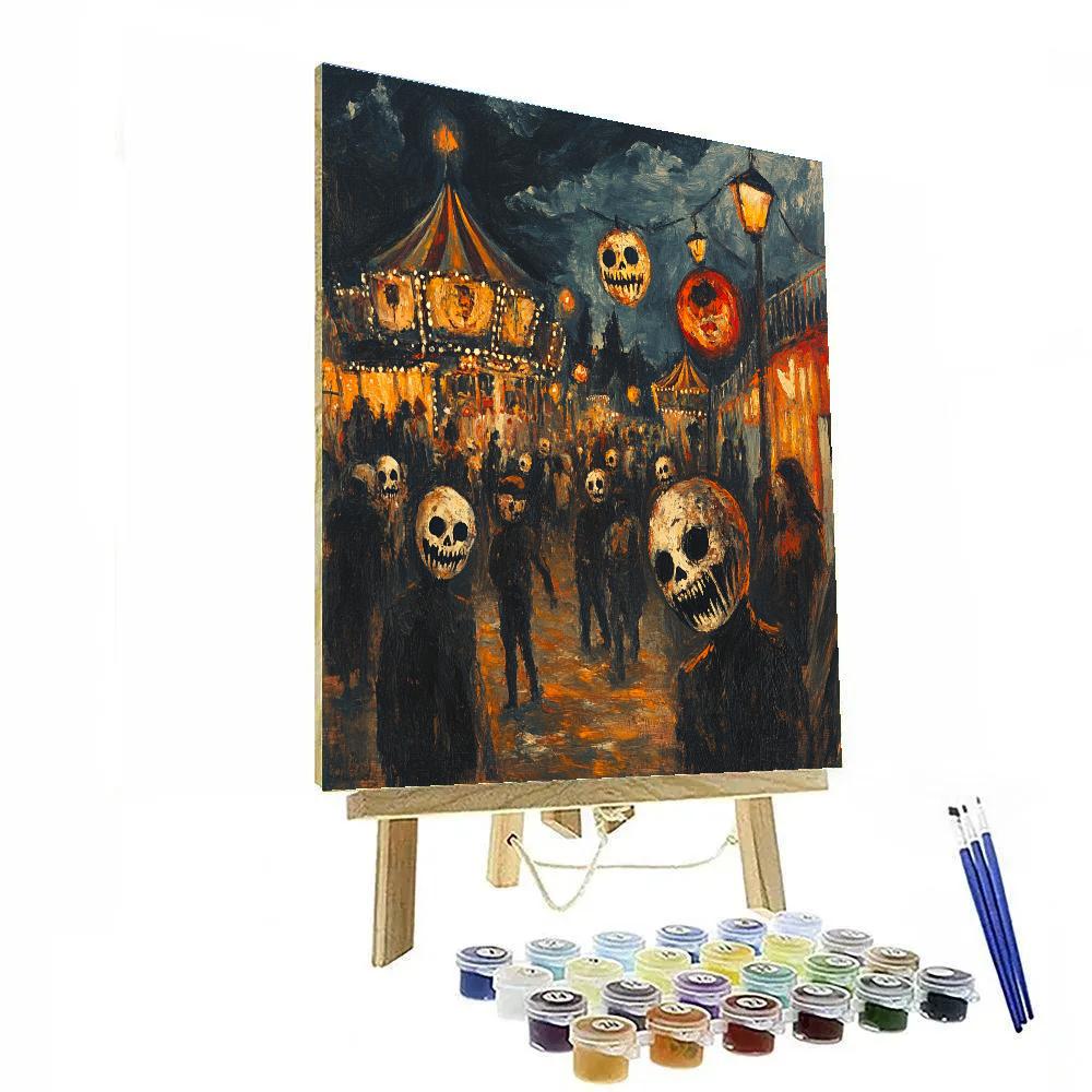 Francisco Goya Inspired Haunted Fair paint by numbers