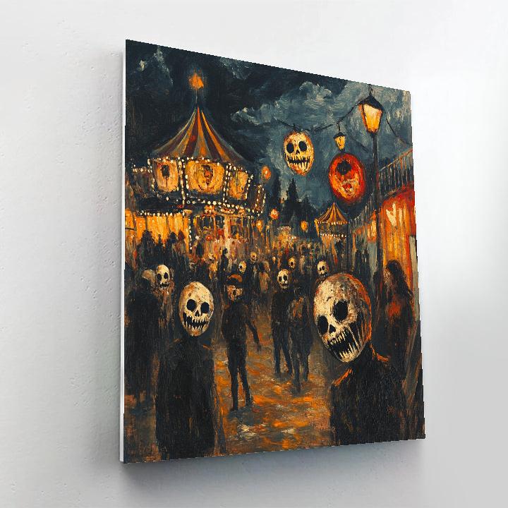 Francisco Goya Inspired Haunted Fair paint by numbers