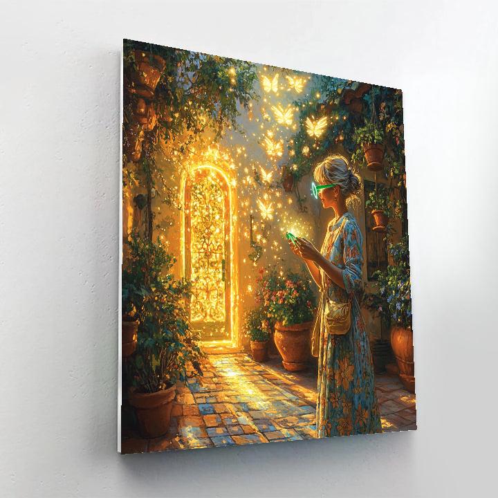 Mirabel Encanto Courtyard Door Glow Disney Inspired Number painting