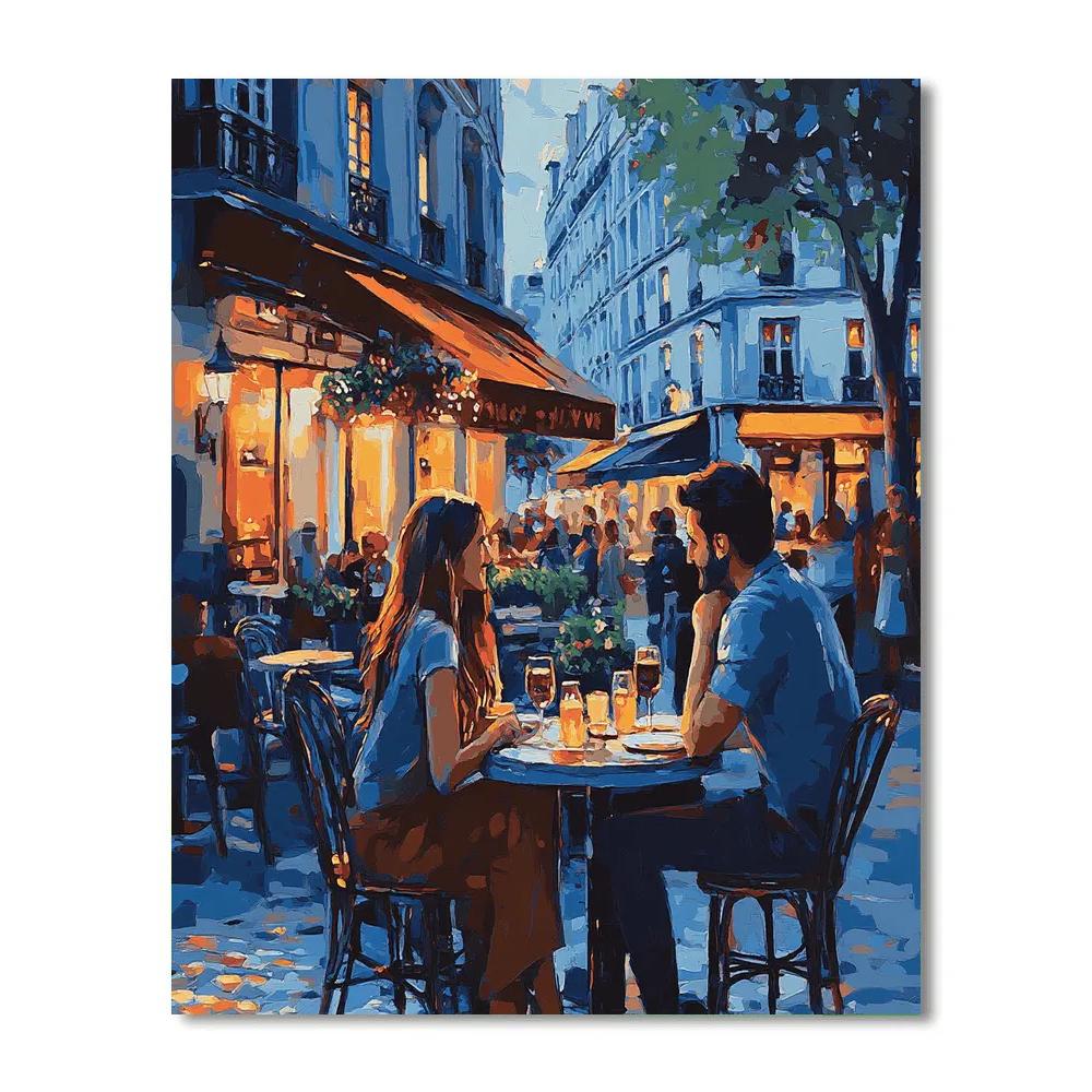 Manet Inspired Bistro Evening paint by color