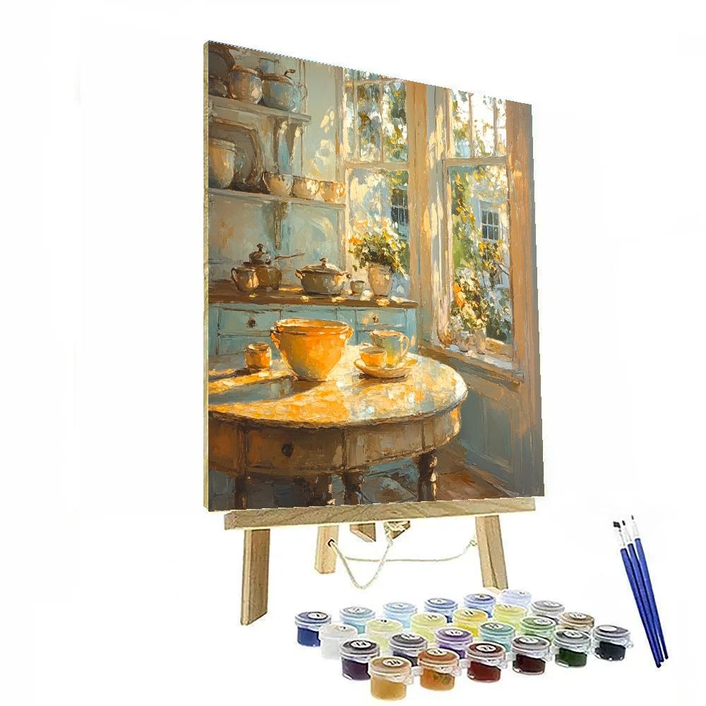 Pierre Bonnard Inspired Kitchen Window Numbered painting kits