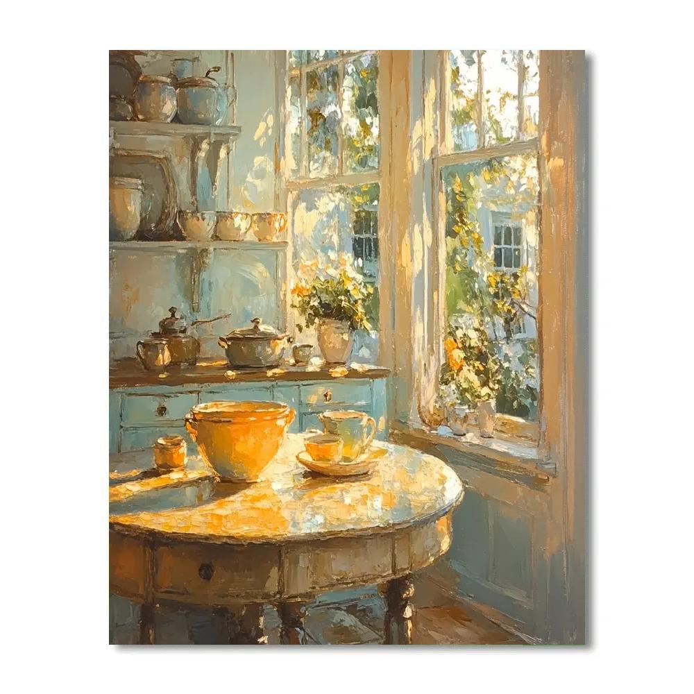Pierre Bonnard Inspired Kitchen Window Numbered painting kits