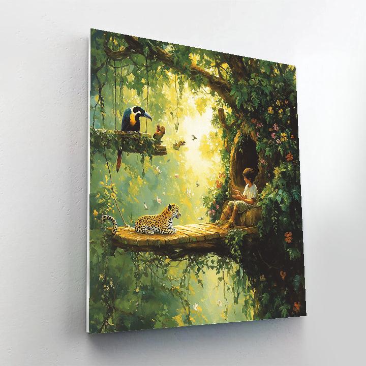 Antonio Jungle Room Animal Chat Disney Inspired Numbered painting kits