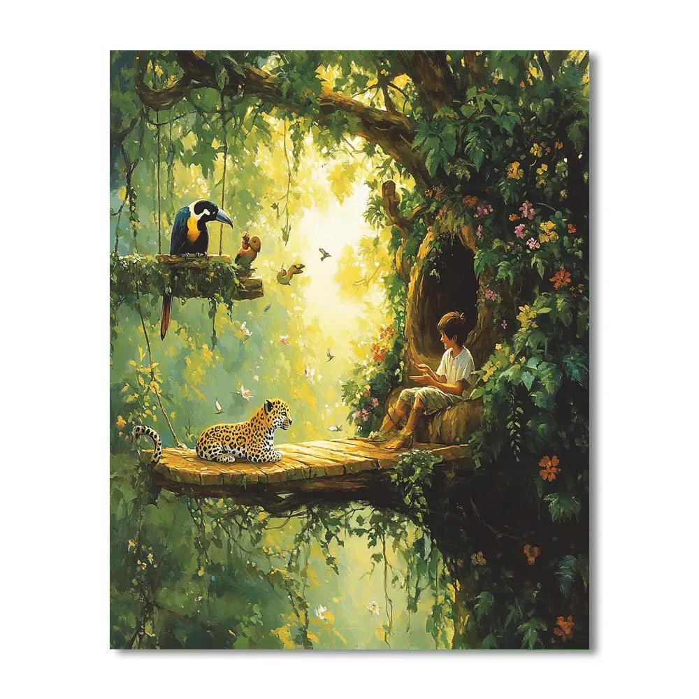 Antonio Jungle Room Animal Chat Disney Inspired Numbered painting kits