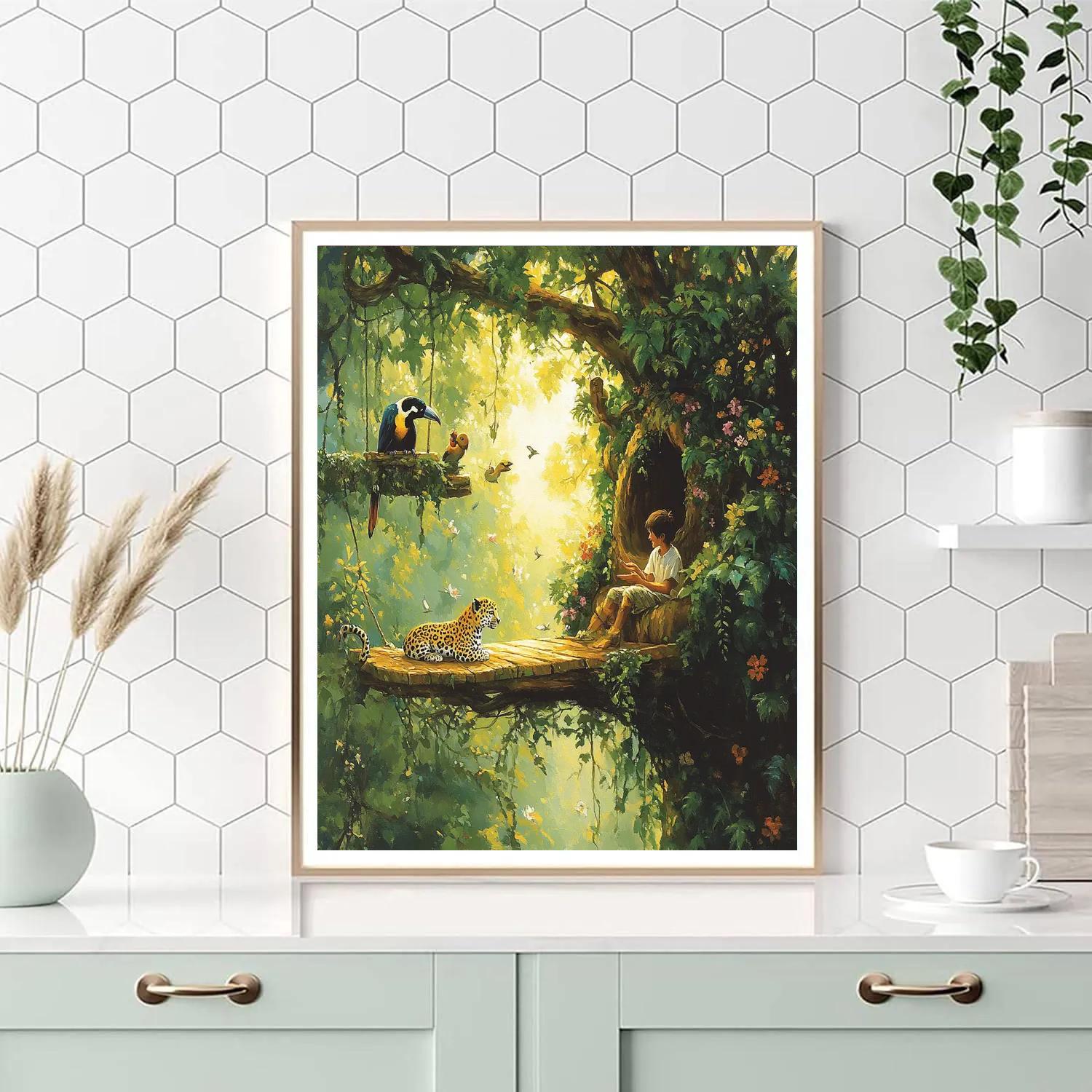 Antonio Jungle Room Animal Chat Disney Inspired Numbered painting kits
