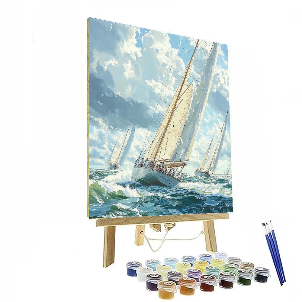 Willem Van De Velde Inspired Regatta DIY paint by numbers