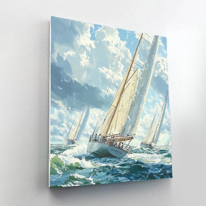 Willem Van De Velde Inspired Regatta DIY paint by numbers