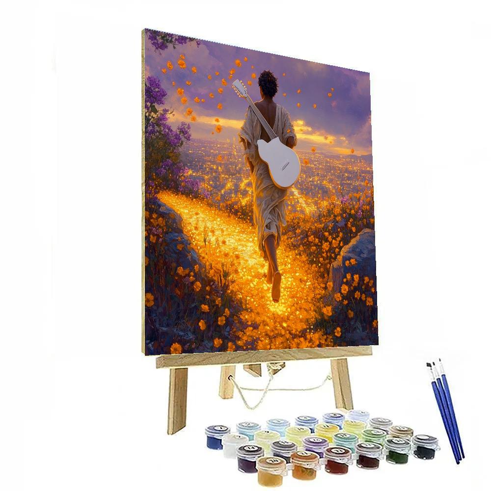 Hector Guitar Bridge Twilight Stroll Disney Inspired paint by numbers