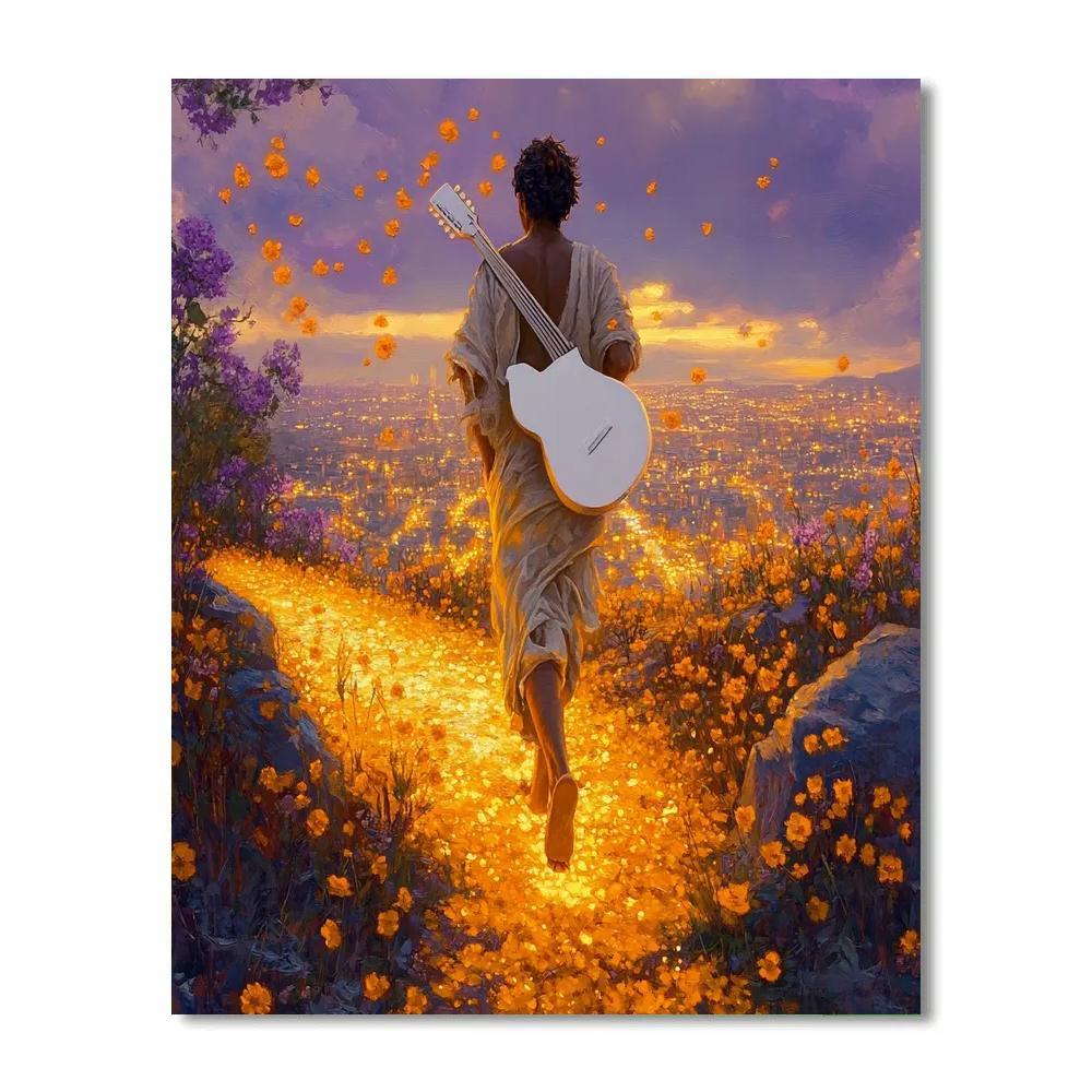 Hector Guitar Bridge Twilight Stroll Disney Inspired paint by numbers