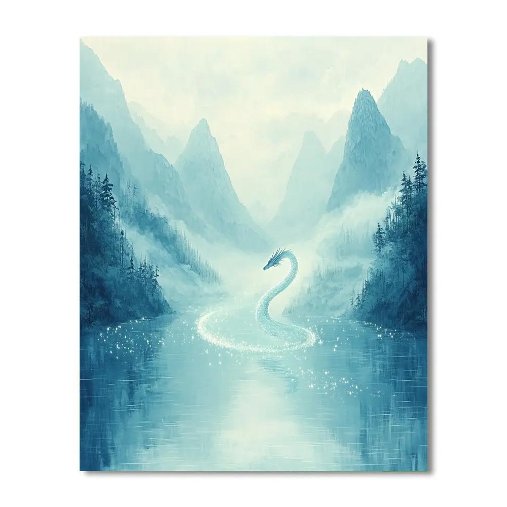 Sisu Misty River Cloud Glide Disney Inspired Number painting
