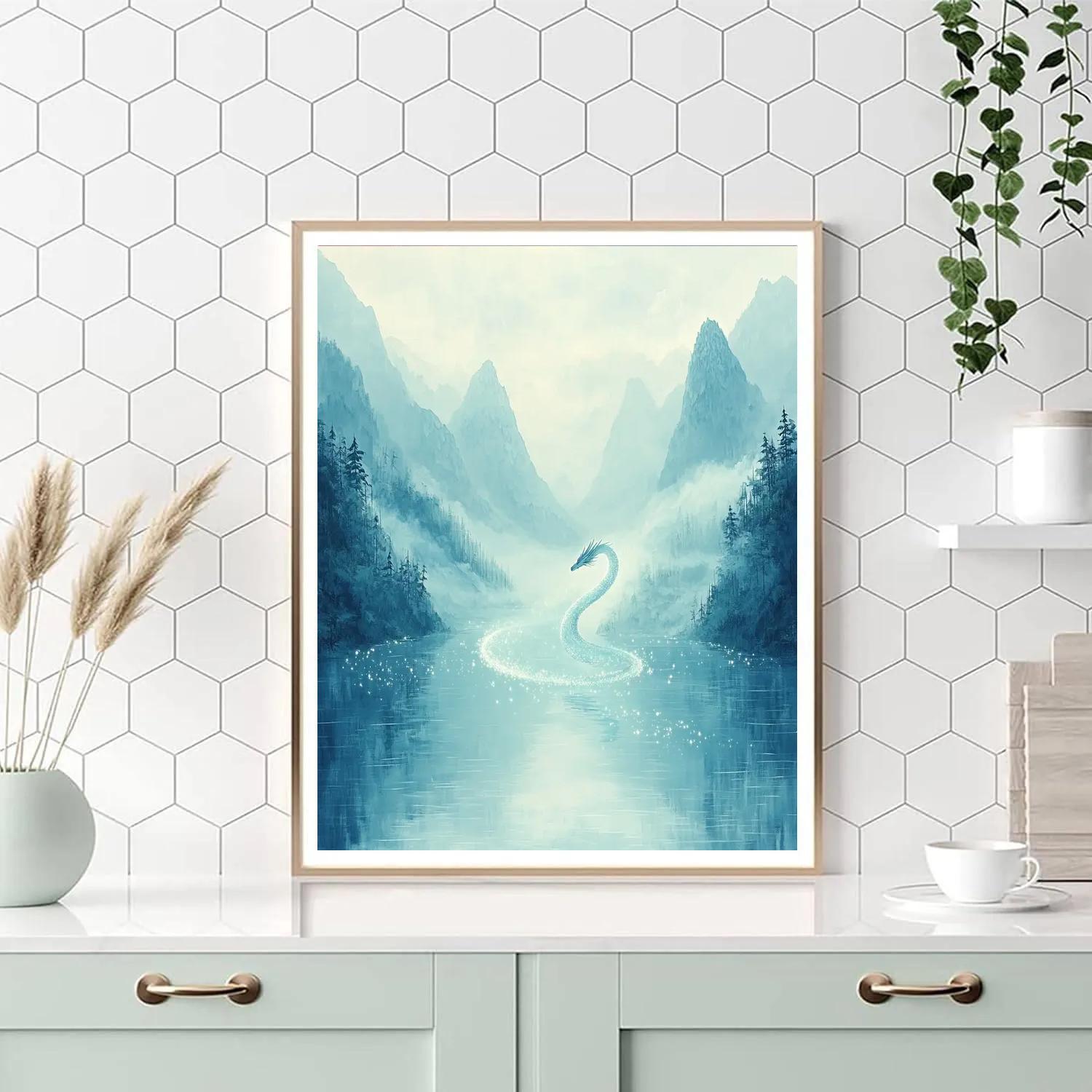 Sisu Misty River Cloud Glide Disney Inspired Number painting