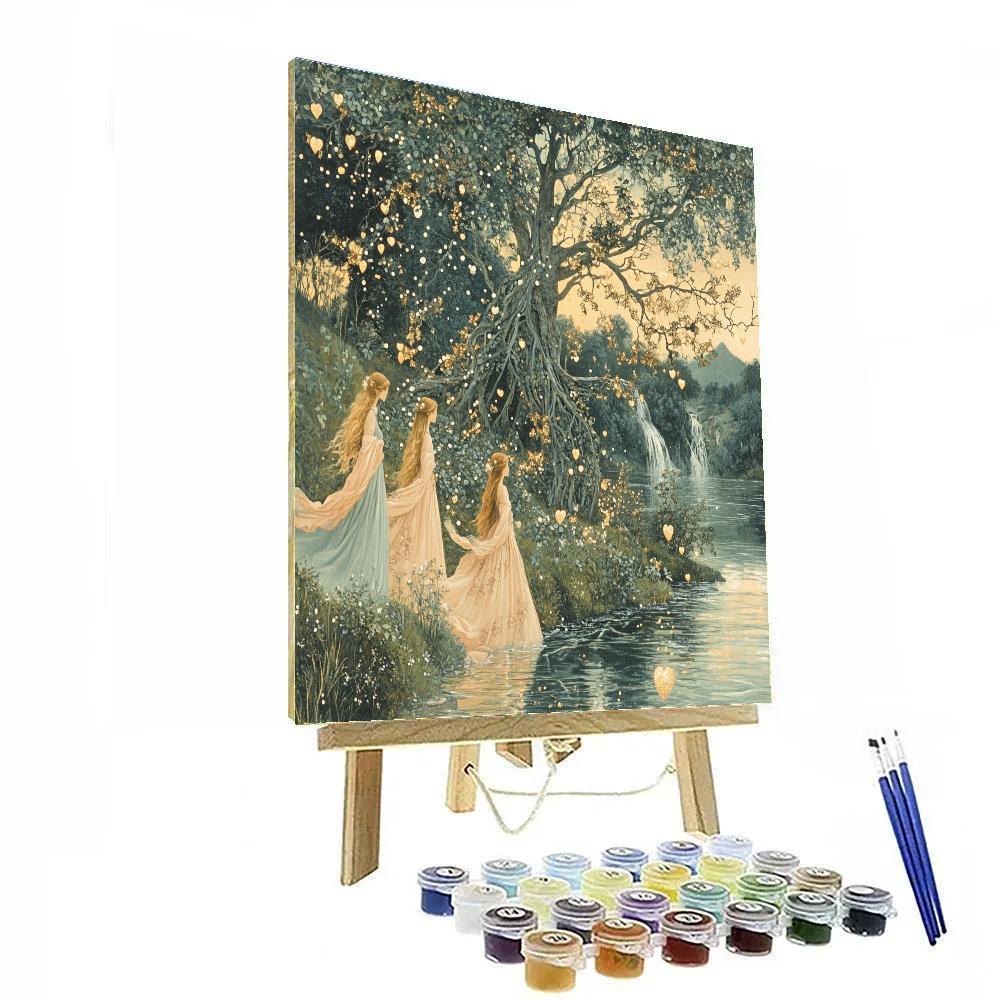 John William Waterhouse Inspired River Maidens painting number kit