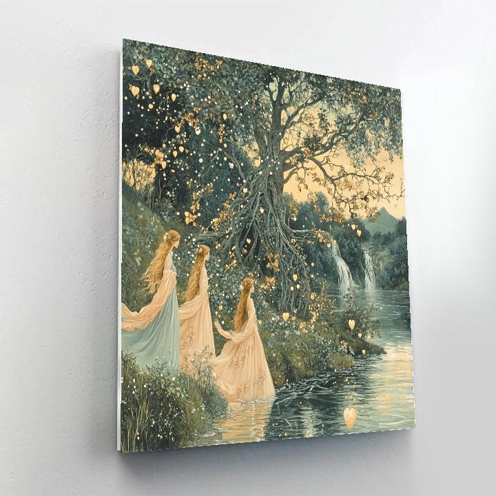 John William Waterhouse Inspired River Maidens painting number kit