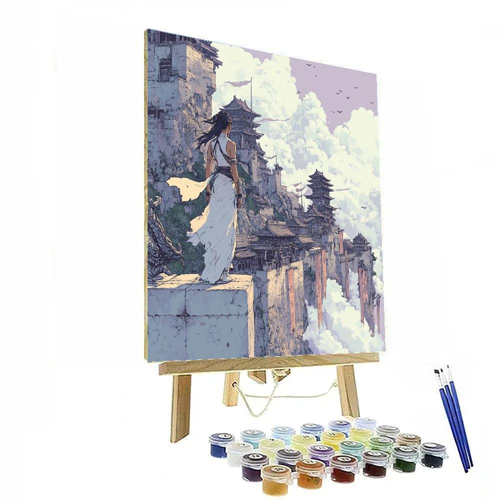 Namaari Dragon Temple Rampart Watch Disney Inspired paint by numbers