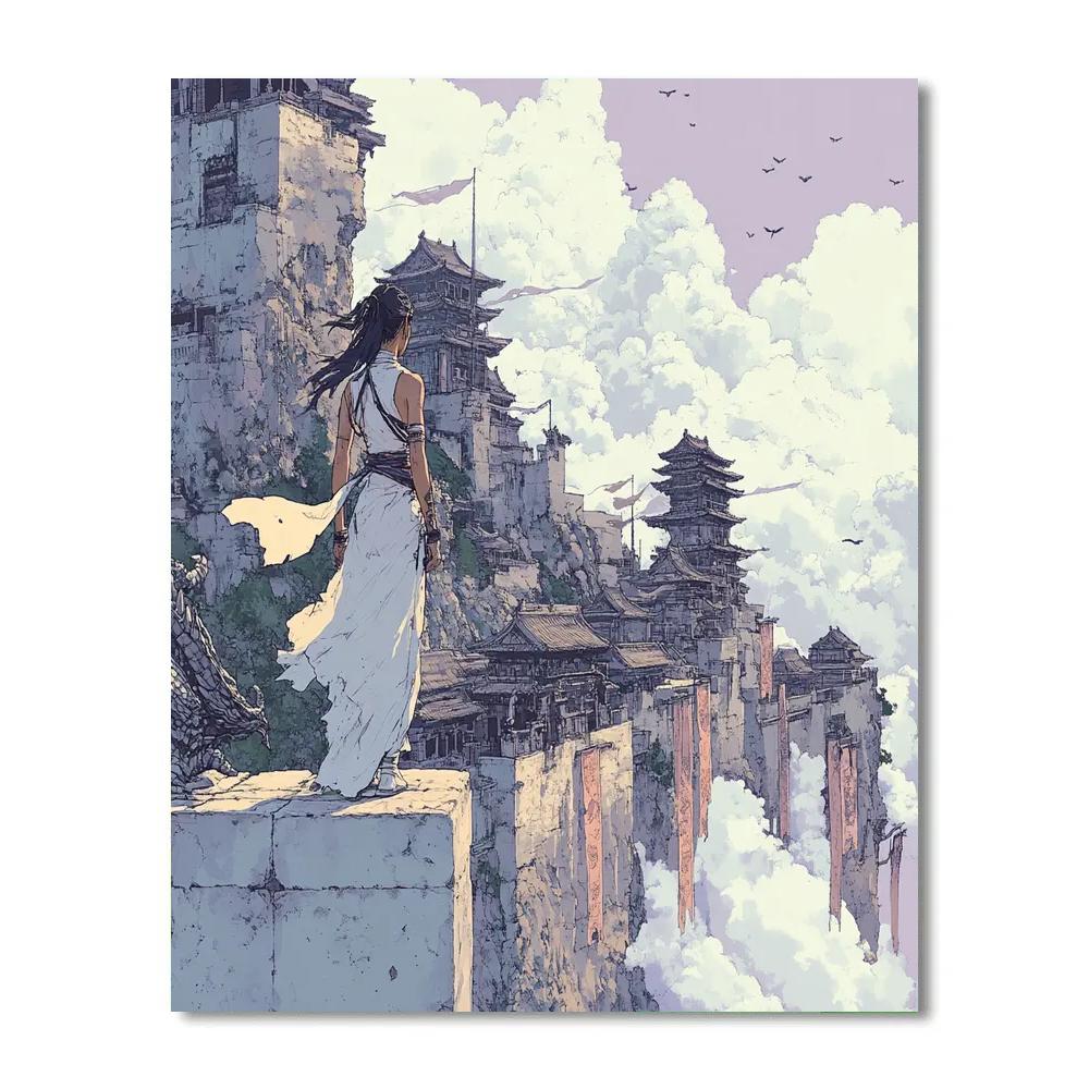 Namaari Dragon Temple Rampart Watch Disney Inspired paint by numbers