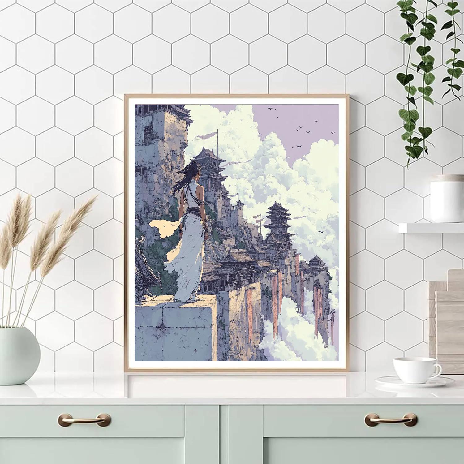 Namaari Dragon Temple Rampart Watch Disney Inspired paint by numbers