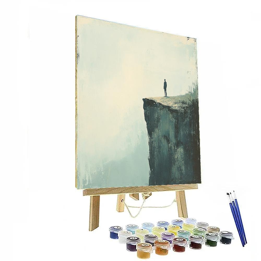 Caspar David Friedrich Inspired Cliff Overlook Paint by numbers art