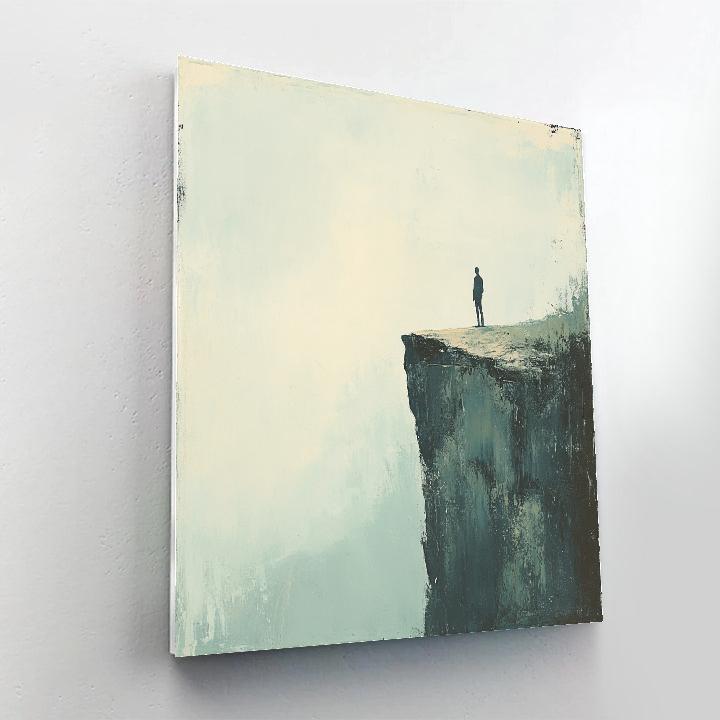 Caspar David Friedrich Inspired Cliff Overlook Paint by numbers art