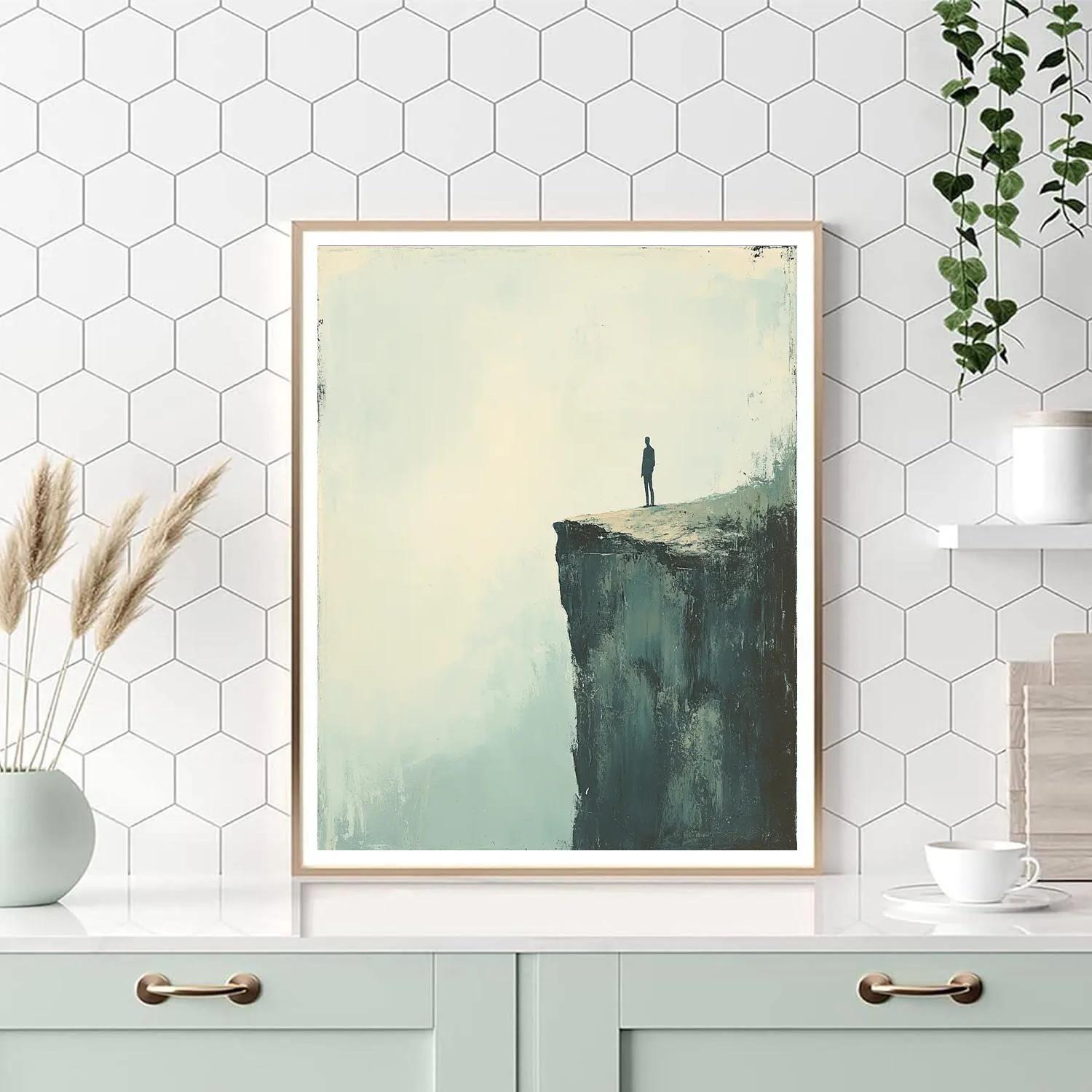 Caspar David Friedrich Inspired Cliff Overlook Paint by numbers art