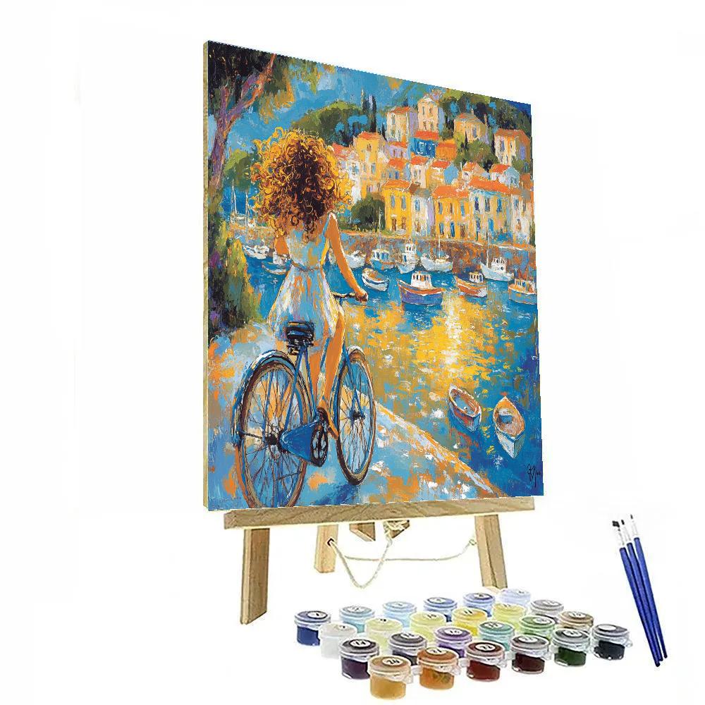 Giulia Harbor Bike Coast Cruise Disney Inspired Paint by numbers kits