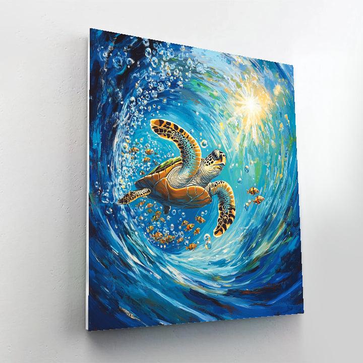 Crush Ocean Current Tunnel Glide Disney Inspired paint by number