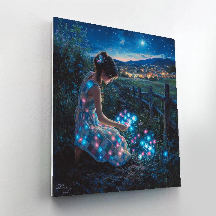 Sally Patchwork Garden Night Gathering Disney Inspired Paint by numbers art