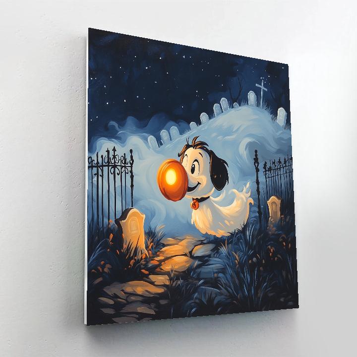 Zero Graveyard Lantern Chase Disney Inspired painting number kit