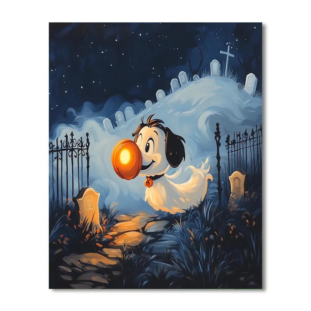 Zero Graveyard Lantern Chase Disney Inspired painting number kit