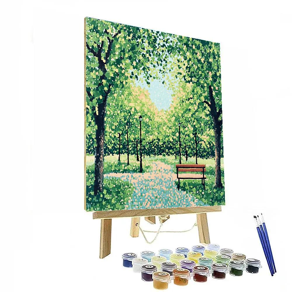 Georges Seurat Inspired Sunday Afternoon Paint by numbers art