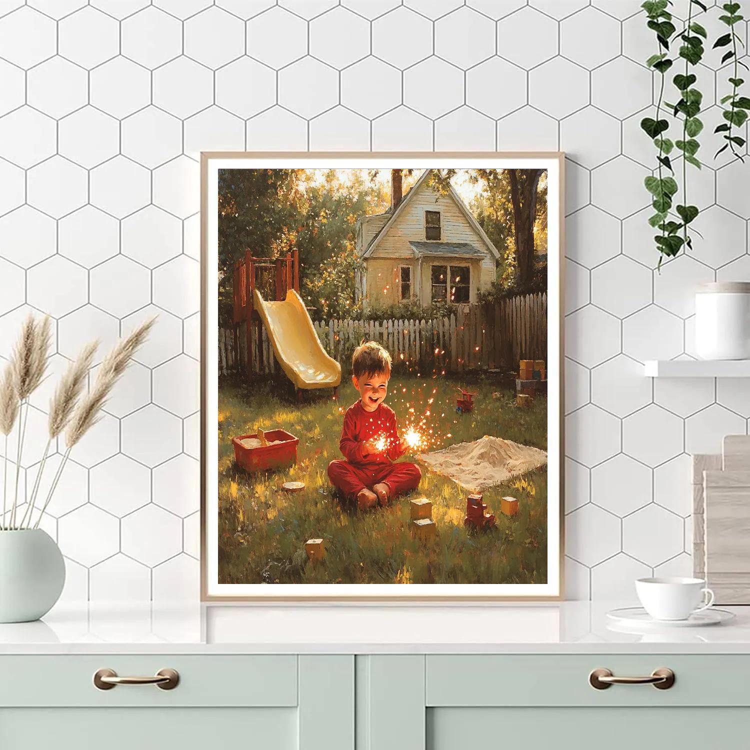 Jack Jack Backyard Power Spark Play Disney Inspired Painting by numbers kit