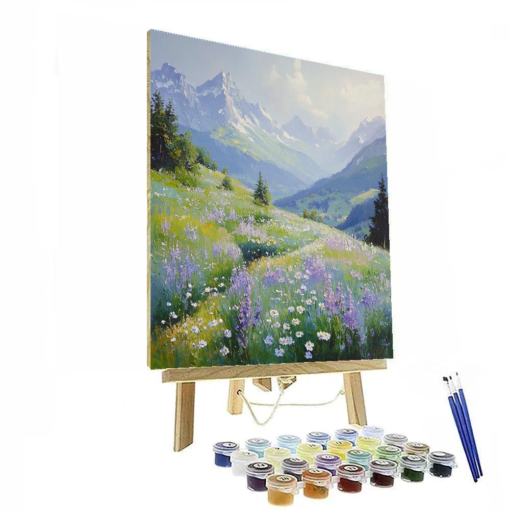 Monet Inspired Alpine Meadow Paint by numbers art