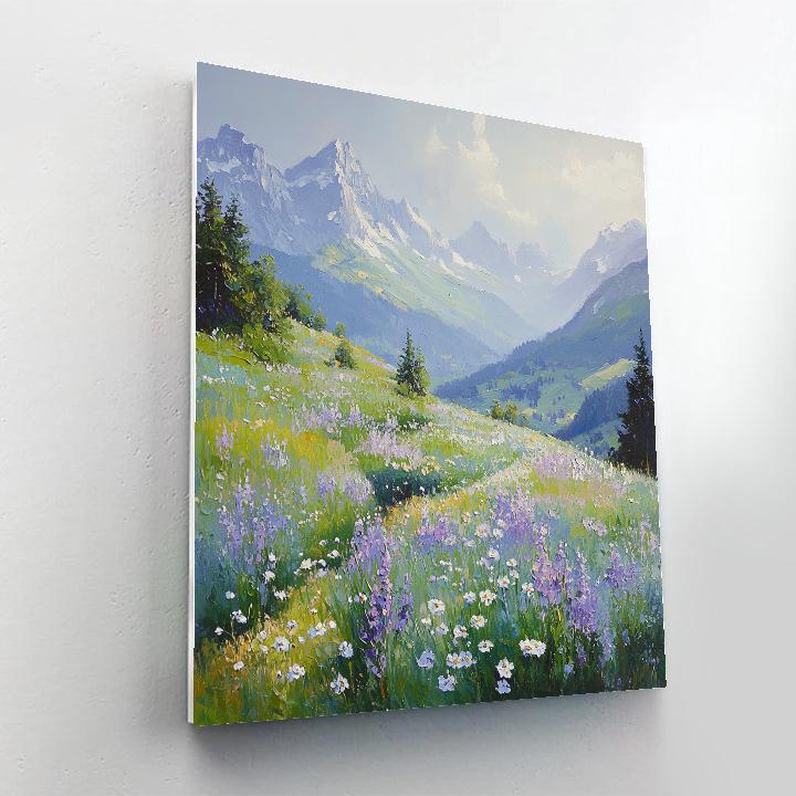 Monet Inspired Alpine Meadow Paint by numbers art