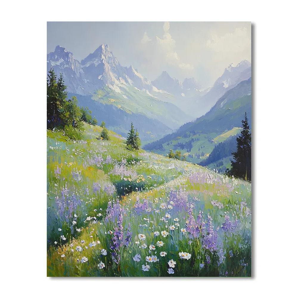 Monet Inspired Alpine Meadow Paint by numbers art