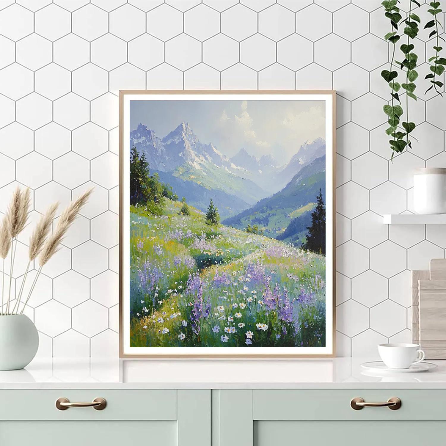 Monet Inspired Alpine Meadow Paint by numbers art