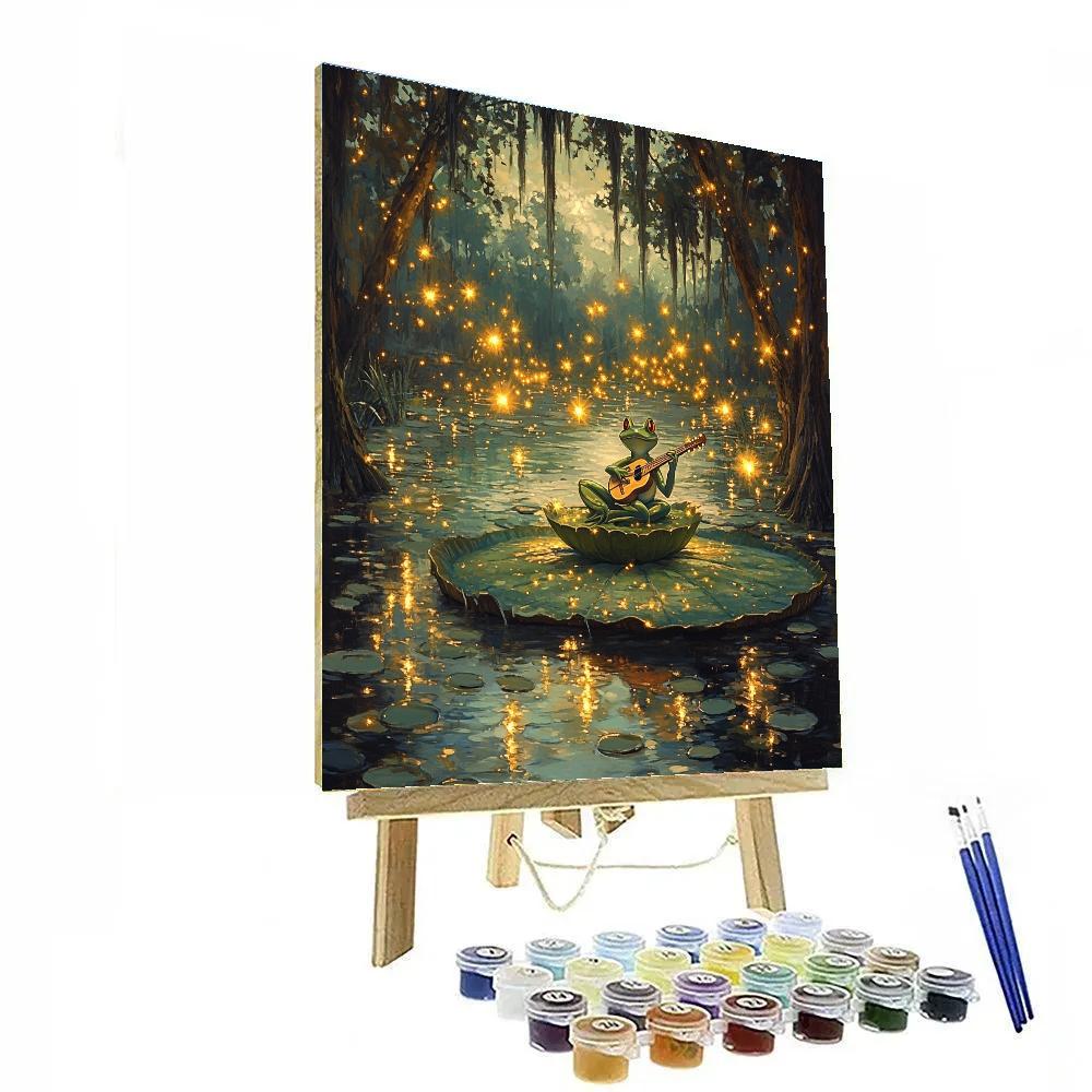 Prince Naveen Frog Lily Pad Serenade Disney Inspired Painting by numbers kit