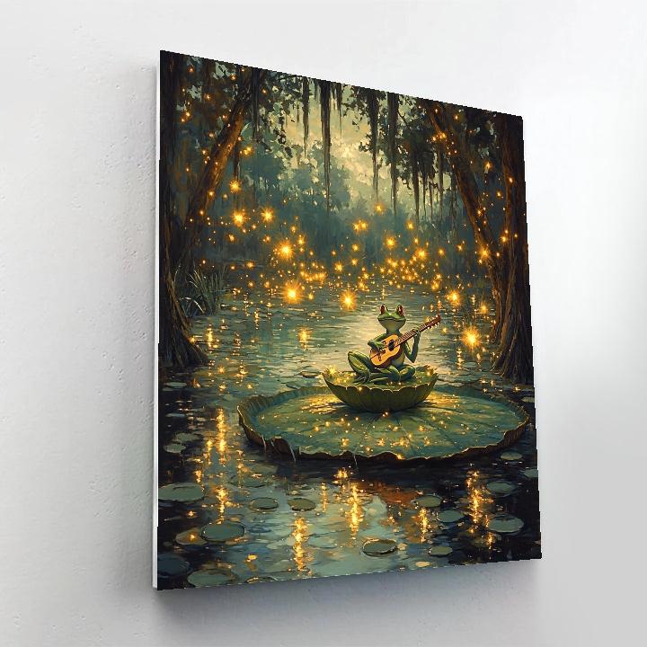 Prince Naveen Frog Lily Pad Serenade Disney Inspired Painting by numbers kit