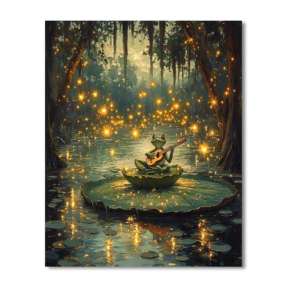Prince Naveen Frog Lily Pad Serenade Disney Inspired Painting by numbers kit