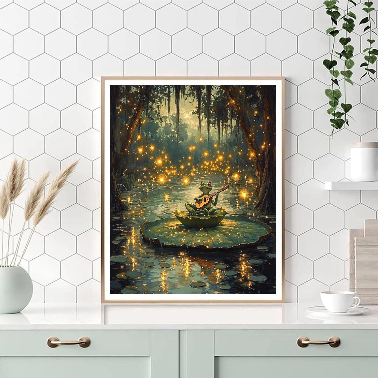 Prince Naveen Frog Lily Pad Serenade Disney Inspired Painting by numbers kit