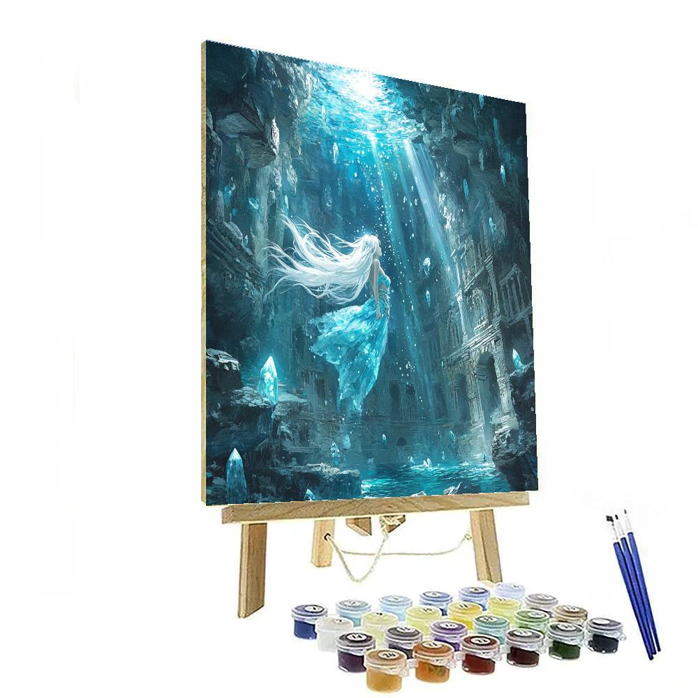 Kida Crystal Cavern Swim Glow Disney Inspired Number painting