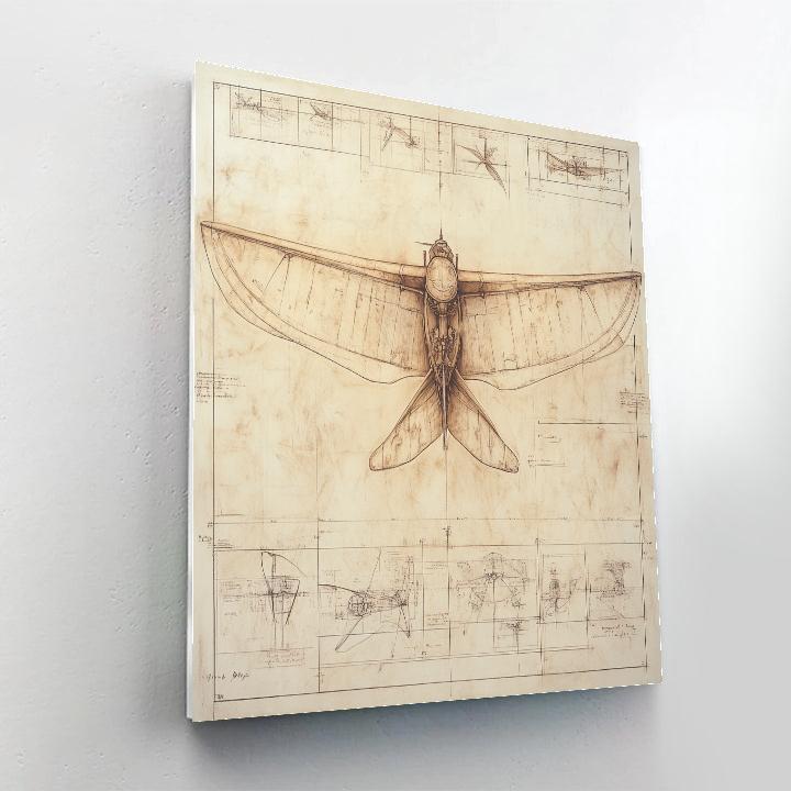 Leonardo Da Vinci Inspired Mechanical Bird paint by color