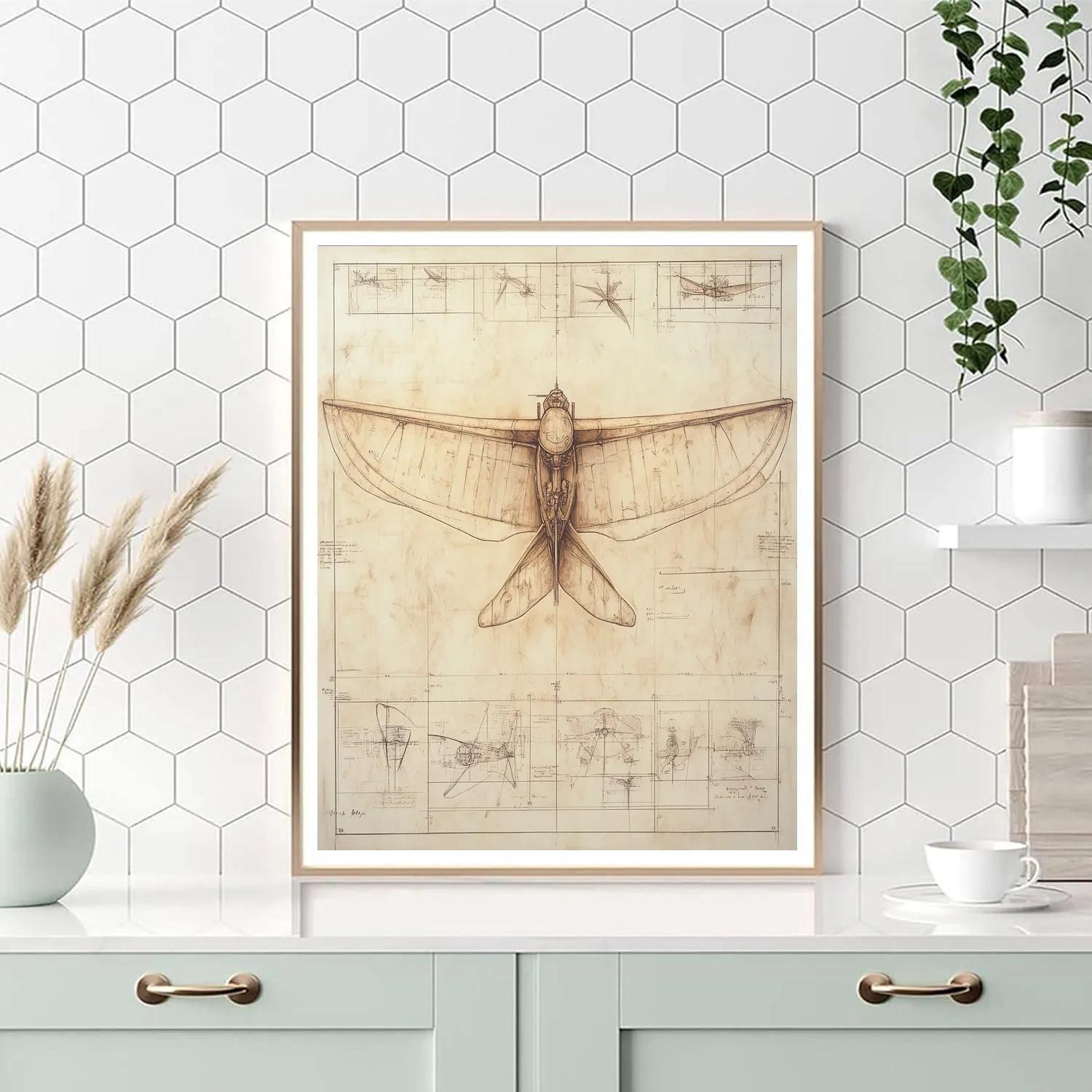 Leonardo Da Vinci Inspired Mechanical Bird paint by color