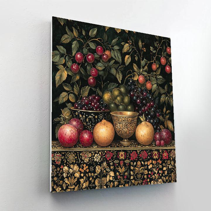Gustav Klimt Inspired Orchard Still Life paint by color