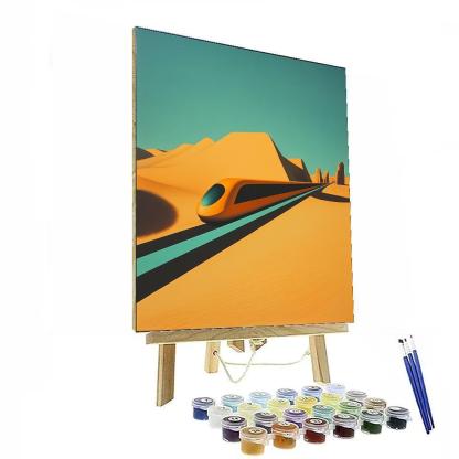 Salvador Dali Inspired Desert Train Paint by numbers art